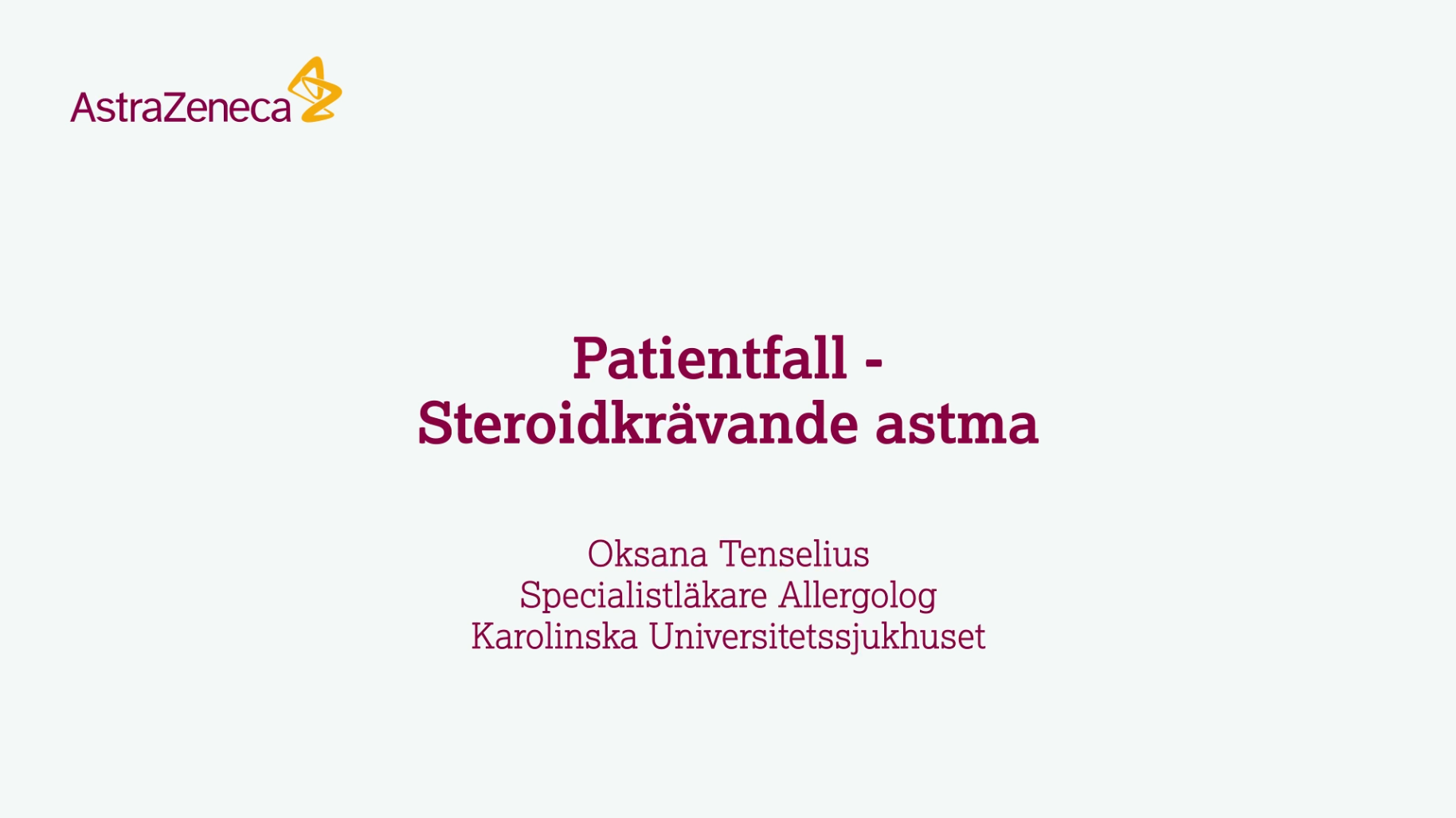 "video Steoridkrävande astma"